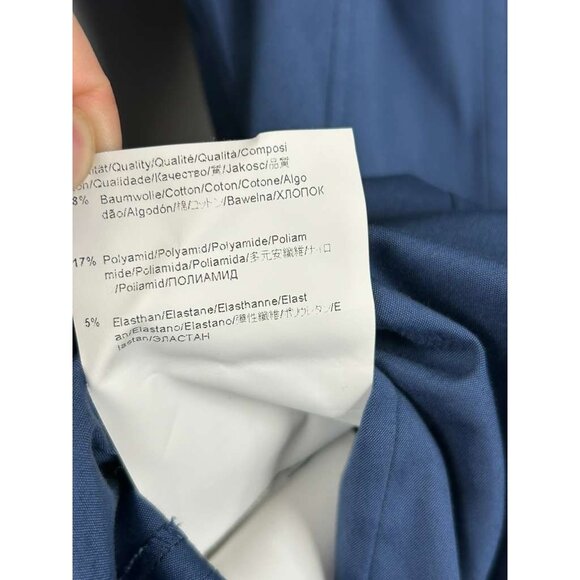 Hugo Boss Women's Size 8 Blue Dashina Belted Long Sleeve Shirt Dress - Picture 12 of 16